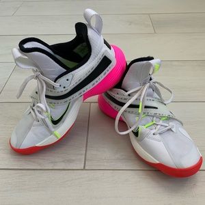 Nike React Hyperset SE Volleyball Shoes White Black Pink DJ4473-121 Sz. 8.5